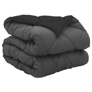 vidaXL Full &aacute;rs d&yacute;na Svartur og Anthracite 200 x 140 cm M&iacute;kr&oacute;f&iacute;ber