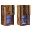 vidaXL Vegghengd sj&oacute;nvarpssk&aacute;pur 2 pcs Gamalt timbur 30,5 x 30 x 60 cm