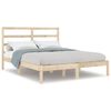 vidaXL R&uacute;mgrind Gegnheill Vi&eth;ur 135x190 cm Tv&iacute;brei&eth;