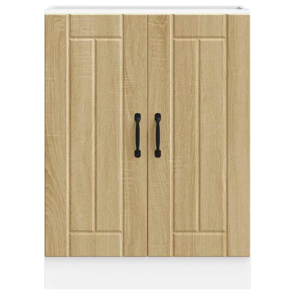 vidaXL Vaskur Undirskápur Lucca Sonoma Eikarlitur Samsettur Viður