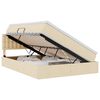 vidaXL R&uacute;m me&eth; geymslur&yacute;mi og d&yacute;nu Krem 140 x 200 cm Samsettur vi&eth;ur