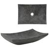 vidaXL Vaskur 50x35x12 cm Marmari Svartur