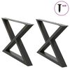 vidaXL s&oacute;fabor&eth;sf&aelig;tur 2 stk. antras&iacute;t 70x(42-43,3) cm st&aacute;l