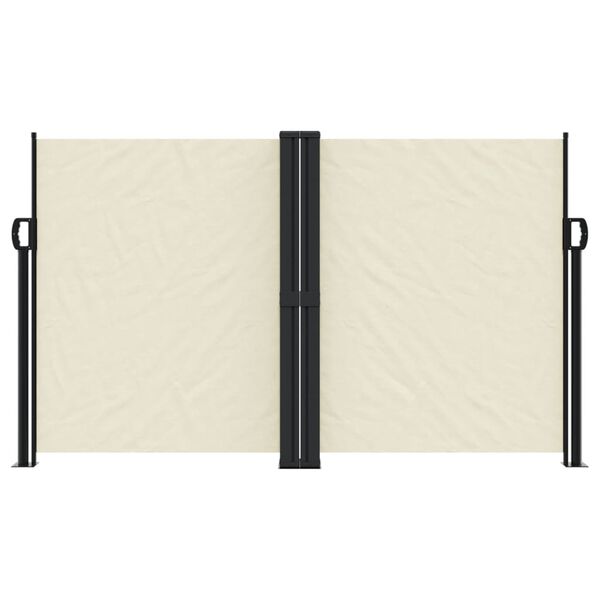 vidaXL &Uacute;tdraganlegur Hli&eth;arskj&oacute;lveggur Kremhv&iacute;tur 140x1000 cm