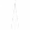 vidaXL Jólatré á Flaggstöng 310 Kaldur hvítur LED ljós 300 cm