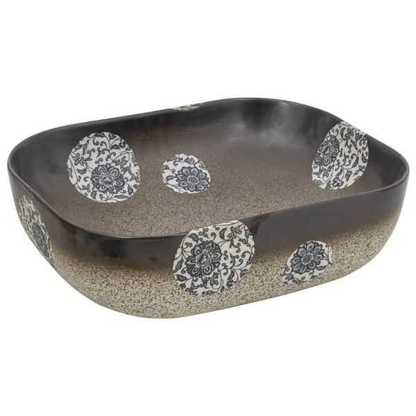 vidaXL Handlaug á Borðplötu Marglit Rétthyrnd 48x37,5x13,5 cm Keramik