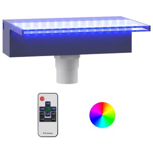 vidaXL Afrennslisr&aacute;s fyrir Foss me&eth; RGB LED Akr&yacute;l 30 cm