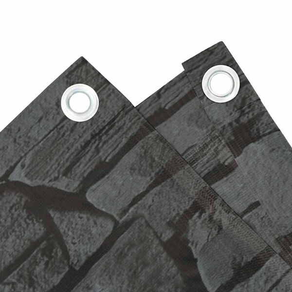 vidaXL Skj&oacute;ltjald &iacute; Gar&eth;inn Syllusteina&uacute;tlit Gr&aacute;tt 600x120 cm PVC