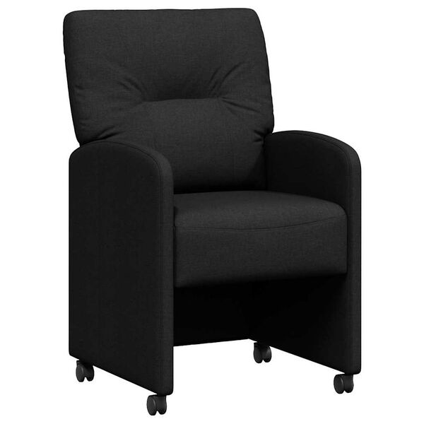 vidaXL Matsalur st&oacute;lar me&eth; hj&oacute;lum 2 pcs Svartur 57 x 67 x 95 cm d&uacute;kur