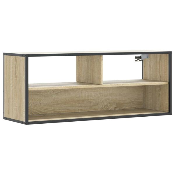 vidaXL Sj&oacute;nvarpssk&aacute;pur Sonoma Eik 100x31x39,5cm Samsettur Vi&eth;ur/M&aacute;lmur