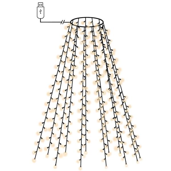 J&oacute;latr&eacute;ser&iacute;a Net me&eth; 180 LED Lj&oacute;sum 180 cm