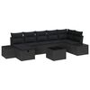 vidaXL S&oacute;fasett me&eth; p&uacute;&eth;i 8 pcs p&oacute;l&yacute;rattan