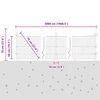 vidaXL Gir&eth;ingarp&oacute;stur Gr&aacute;r 50 x 0,5 m (36 mm net) St&aacute;l og PVC