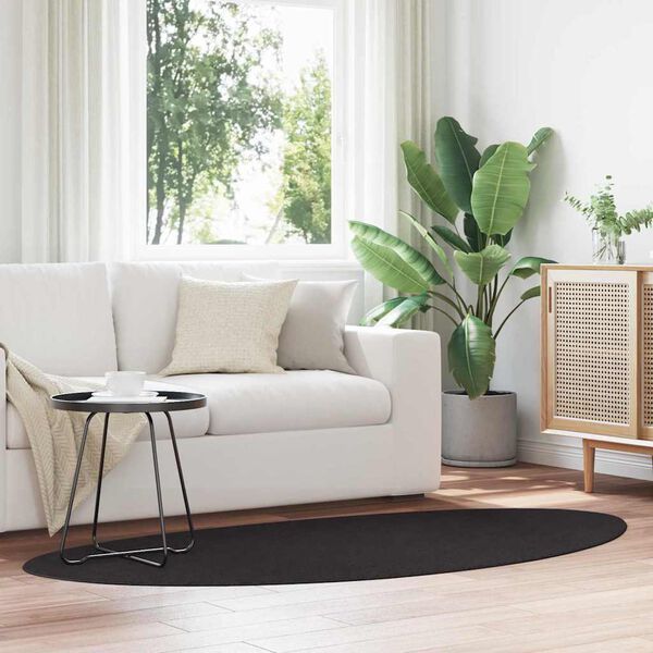 vidaXL Teppi HUARTE Svartur 100 x 200 cm P&oacute;l&yacute;ester