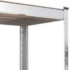 vidaXL Geymsluhillur 3 stk Silfur 75x30x172 cm St&aacute;l og MDF