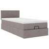 vidaXL Ottoman r&uacute;mgrind me&eth; d&yacute;nu Taupe 80x200cm Efni