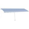 vidaXL Handvirk &Uacute;tdraganleg Mark&iacute;sa me&eth; LED 600x300 cm Bl&aacute;ar og Hv&iacute;tar