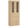 vidaXL Sk&aacute;pur Sonoma Eikarlitur 69,5x34x180 cm Samsettur Vi&eth;ur