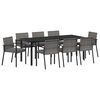 vidaXL Gar&eth;ur bor&eth;sett 9 pcs Gr&aacute;r Dufth&uacute;&eth;a&eth; st&aacute;l