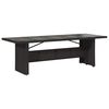 vidaXL Gar&eth;bor&eth; me&eth; Glerpl&ouml;tu Svart 240x90x75 cm P&oacute;l&yacute;rattan