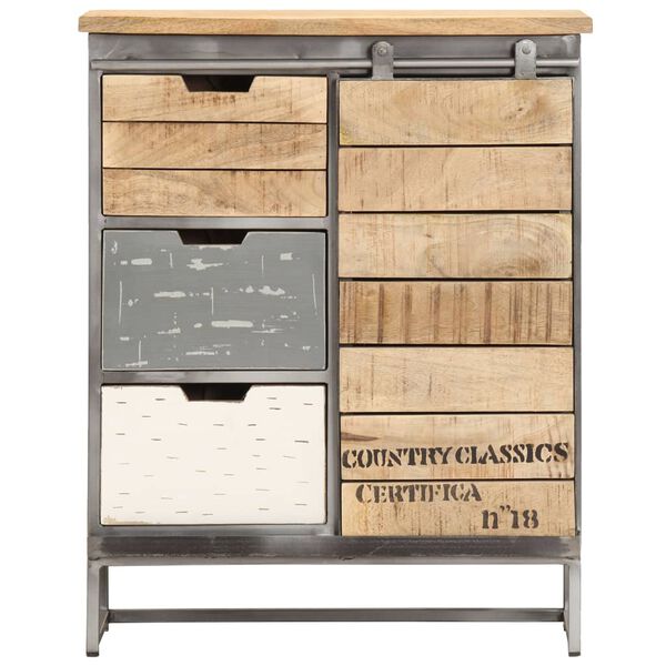 vidaXL Skenkur 60x30x70 cm Gegnheill Mang&oacute;vi&eth;ur