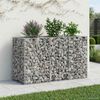 vidaXL Gabion h&aelig;kka&eth; r&uacute;m Silfur 130 x 50 x 80 cm Galvaniserad st&aacute;l