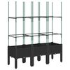 vidaXL Gr&oacute;&eth;urkassi me&eth; Rimlagrind 120x40x142,5 cm Svart PP