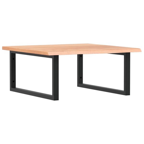 vidaXL Veggfest Handlaugarhilla St&aacute;l og Gegnheil Eik