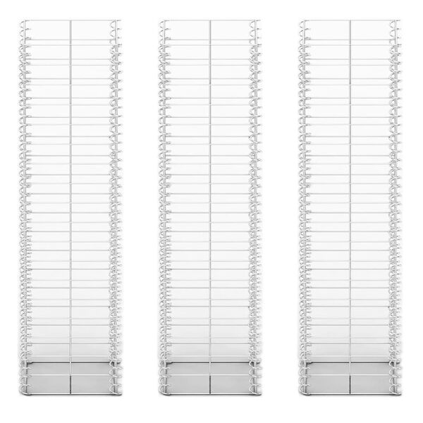 vidaXL Gabion sett 3 stk. Sínkhúðaður Vír 25 x 25 x 100 cm