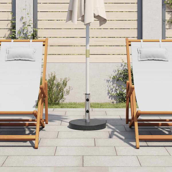 vidaXL Sólhlífarstandur Granít 20 kg Hringlaga Svartur