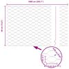 vidaXL Gir&eth;ingarp&oacute;stur Silfur 10 x 0,4 m (50 mm net) St&aacute;l