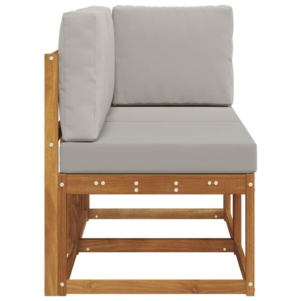 vidaXL &Uacute;tistrokkur mi&eth;- og hornsofa me&eth; p&uacute;&eth;i 2 Stykki Hrein akas&iacute;utr&eacute;