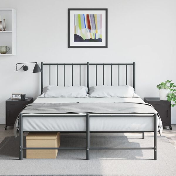 vidaXL N&aacute;ttbor&eth; 2 stk. Svart 36x39x43,5 cm St&aacute;l