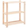 vidaXL Geymslurekki 3 Hillur 80x38x90 cm Gegnheil Fura 150 kg