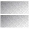 vidaXL Stigaplata R&eacute;tthyrningur 2 pcs Silfur 90 x 40 cm &Aacute;l