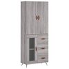 vidaXL H&aacute;r Sk&aacute;pur Gr&aacute;r Sonoma 69,5x34x180 cm Samsettur Vi&eth;ur