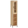 vidaXL H&aacute;r Sk&aacute;pur Sonoma Eik 34,5x34x180 cm Samsettur Vi&eth;ur