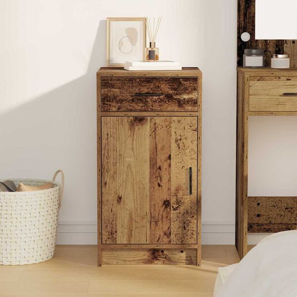 vidaXL Viðbeinteyfla Gamalt viður 40 x 40.5 x 75 cm Samsettur viður