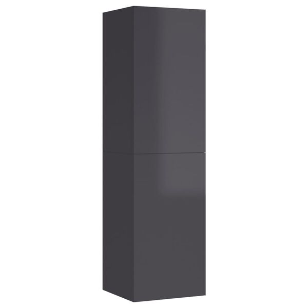 vidaXL Sj&oacute;nvarpssk&aacute;par 2 stk. H&aacute;glans Gr&aacute;ir 30,5x30x110 cm Vi&eth;ur