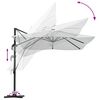 vidaXL Cantilever Roma Parasol Beige og svartur 352 x 251 x 265 cm