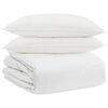 vidaXL R&uacute;mfatasett me&eth; kodda 3 pcs Hv&iacute;tt D&uacute;nfja&eth;rir
