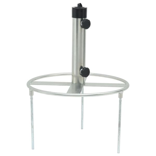 vidaXL S&oacute;lhl&iacute;fargrunnur me&eth; Jar&eth;festingum &Oslash;38/48 mm Silfurlita&eth; St&aacute;l