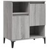 vidaXL Skenkur Gr&aacute;r Sonoma Eik 60x35x70 cm Samsettur Vi&eth;ur
