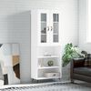 vidaXL H&aacute;r Sk&aacute;pur Hv&iacute;tur 69,5x34x180 cm Samsettur Vi&eth;ur