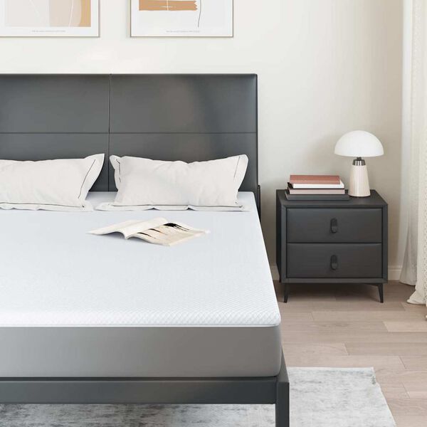 vidaXL D&yacute;nu toppur Hv&iacute;tt 160 x 200 cm Jacquard Efni