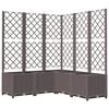vidaXL Gr&oacute;&eth;urkassi me&eth; Rimlagrind Br&uacute;nn 120x120x136 cm PP