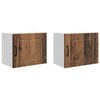 vidaXL Eldh&uacute;s sk&aacute;pur me&eth; hillu 2 pcs Gamalt timbur 50 x 31 x 40 cm