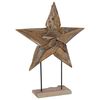 vidaXL J&oacute;la stjarna Br&uacute;nn 59,5 x 18 x 74 cm Solid teak vi&eth;ur