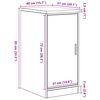 vidaXL Bílskúrsgeymsluskápur Svartur 40x51x85 cm Gegnheil Fura
