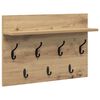 vidaXL Vegghengt fatahengi Artisan Eik 60 x 40 x 12 cm Samsettur vi&eth;ur